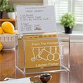 Personalized Acrylic Recipe Box - From the Kitchen Of - 10805