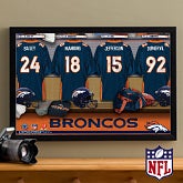 Personalized Denver Broncos NFL Locker Room Canvas Print - 10847