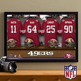 Personalized San Francisco 49ers NFL Locker Room Canvas Print - 10873