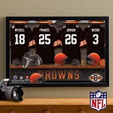 Personalized Cleveland Browns NFL Locker Room Canvas Print - 10887