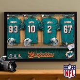 Personalized Miami Dolphins NFL Locker Room Canvas Print - 10894