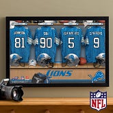 Personalized Detroit Lions NFL Locker Room Canvas Print - 10900