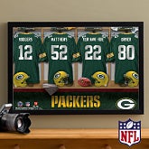 Personalized Green Bay Packers NFL Locker Room Canvas Print - 10901