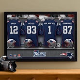 Personalized New England Patriots NFL Locker Room Canvas Print - 10907