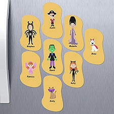 Personalized Halloween Refrigerator Magnets - Halloween Family Characters - 10948