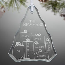 Personalized Christmas Ornaments - Presents Under The Christmas Tree - 10970