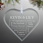 Personalized Christmas Ornaments - Wedding Heart - 10979