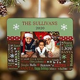 Personalized Christmas Ornament Picture Frame - Holiday Memories - 10993