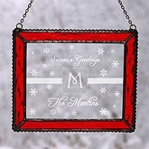 Personalized Holiday Suncatcher - Winter Wonderland - 10994