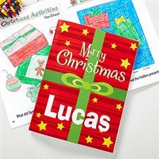Personalized Christmas Coloring Book  Crayon Set - 10995