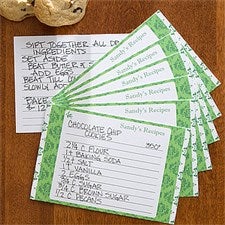 Personalized Recipe Cards - Damask - 11027