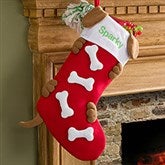 Personalized Christmas Stockings for Dogs - Doggie Bones - 11090