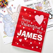 Personalized Valentines Day Coloring Book - 11130