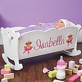 Personalized Doll Cradle and Blanket Set - 11158D
