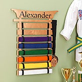 Personalized Karate Belt Display Rack - Martial Arts - 11164D