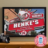 Nebraska Huskers Collegiate Football Personalized Pub Sign Canvas - 11187
