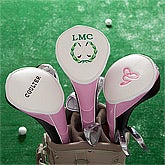 Personalized Women's Golf Club Covers - Pink - 11209