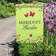 Personalized Garden Flags - Floral Welcome - 11218