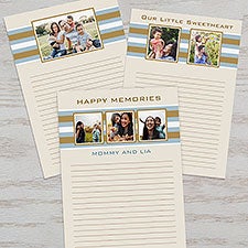 Personalized Photo Notepads - Classy Stripes - 11222