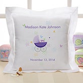 Personalized Heirloom Linen Baby Pillow - 1123