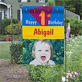 Personalized Birthday Party Photo Garden Flag - 11230