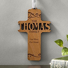 Personalized Wooden Cross - Bless Our Family - 11257