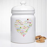 Personalized Cookie Jars - Her Heart Of Love - 11343