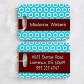 Personalized Luggage Tag Set - Her Design - 11350