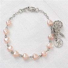 Personalized Heart Rosary Bracelet 11361