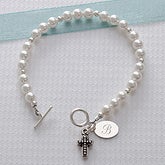Girls Personalized Cross Bracelet - 11365