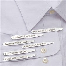 Personalized Hidden Message Collar Stays - 11378