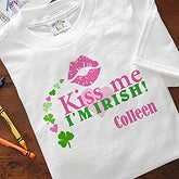 Kids Personalized Irish Apparel - Kiss Me I'm Irish - 11424