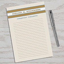 Personalized Notepads - Classy Stripes - 11543