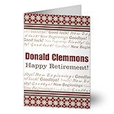 Personalized Retirement Cards - Happy Retirement - 11557