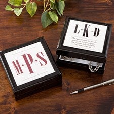 Personalized Keepsake Box for Men - Monogram - 11570