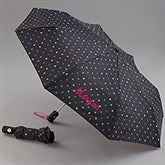 Personalized Umbrellas - Black Polka Dots - 11582