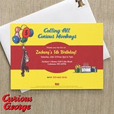 Personalized Curious George Birthday Party Invitations - 11595
