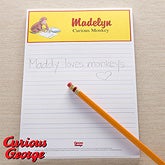 Personalized Curious George Notepads - 11637