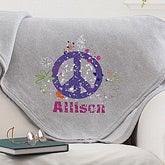 Personalized Sweatshirt Blankets - Peace Sign - 11660