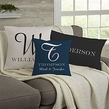 Personalized Throw Pillows - Family Monogram - 11686