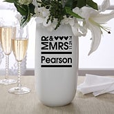 Personalized Flower Vase - Mr and Mrs - 11692