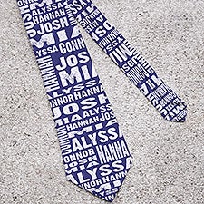 Personalized Mens Ties - Repeating Name - 11758