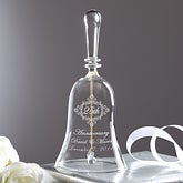 Personalized Crystal Anniversary Bell - Anniversary Memento - 11795