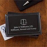 Personalized Marble Business Card Holders for Lawyers - 11837