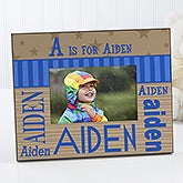 Personalized Kids Picture Frames - Boys Alphabet Name - 11848