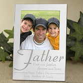 Engraved Silver Picture Frames - For My Father - 11858