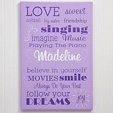 Personalized Canvas Art for Girls - Her Life - 11860