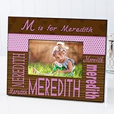 Personalized Kids Picture Frames - Girls Alphabet Name - 11913