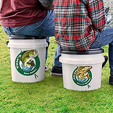 Personalized Fishing Bucket Cooler - Sit 'n Fish - 11919