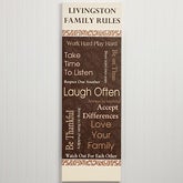 Personalized Canvas Art - Family Rules - 11946